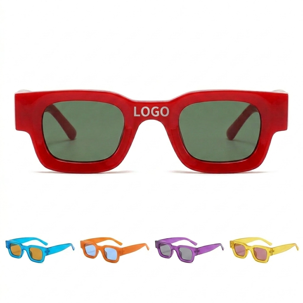 Bold Frame Square Sunglasses for Men & Women - Polarized Anti-Glare Lenses