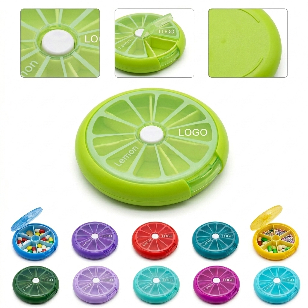 Vibrant 10-Slot Weekly Pill Organizer with Removable Lids