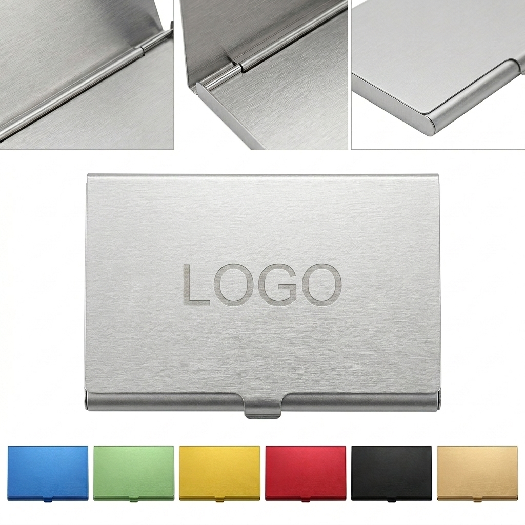 Large Capacity Slim Metal Card Case for Business & ID Cards