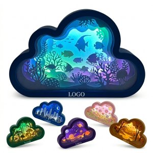 Stereoscopic Paper Art LED Lamp with ABS Frame