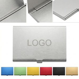 Large Capacity Slim Metal Card Case for Business & ID Cards